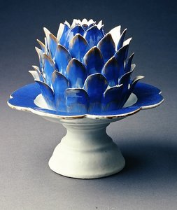 Zöldségforma, borító és tazza, Jiaqing-korszak (1796-1820) 1800 körül (porcelán) (lásd még: 314544)